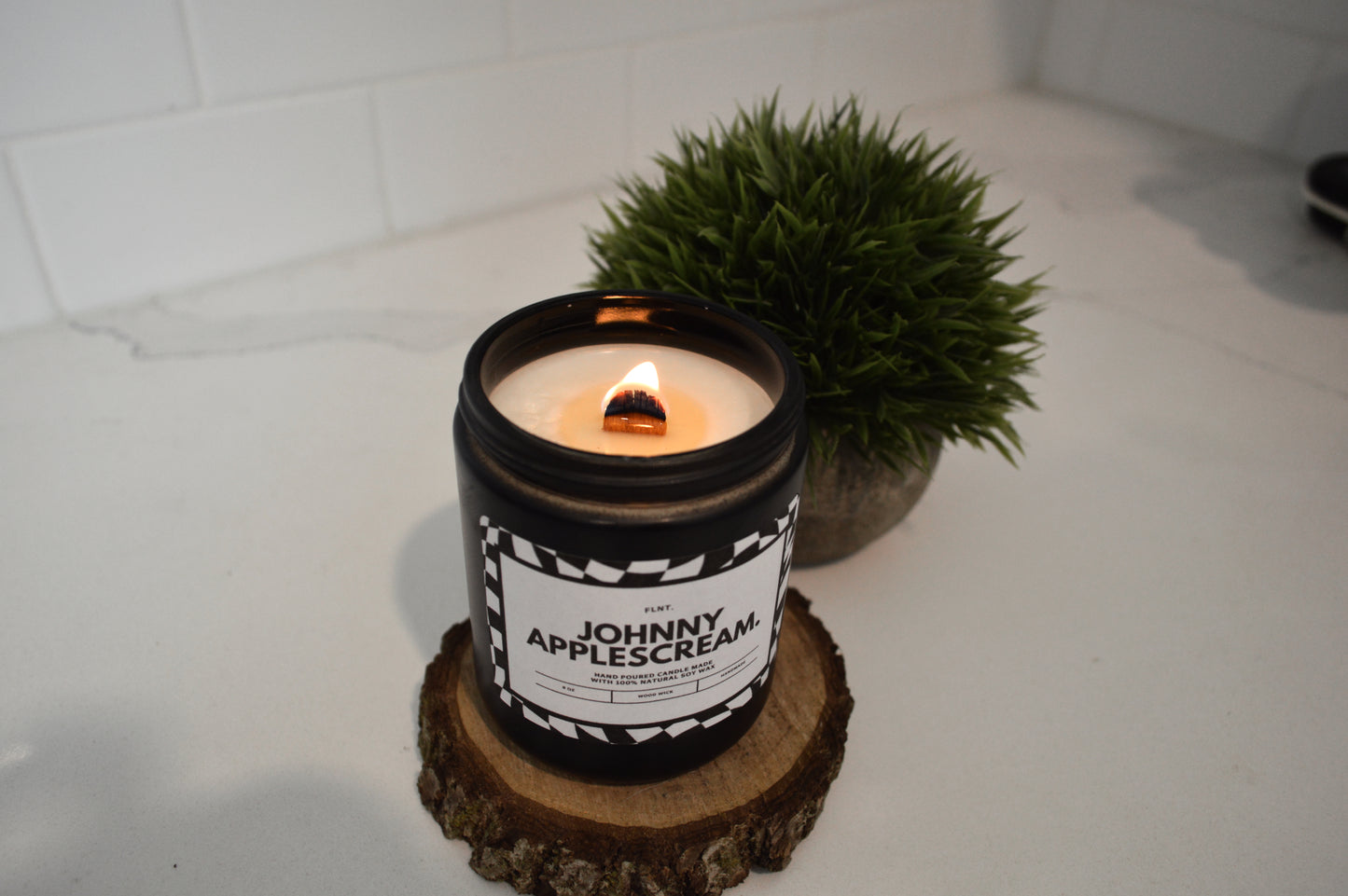 8oz FALL BLACK GLASS CANDLE.